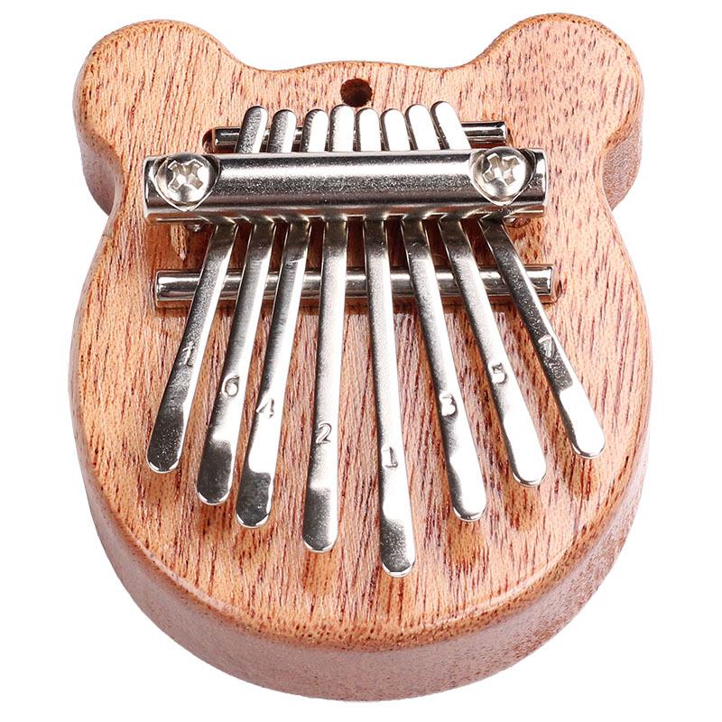 Mini Mahogany Crystal Kalimba Finger Piano Toy - Eight-Tone Thumb Piano Musical Instrument Gift