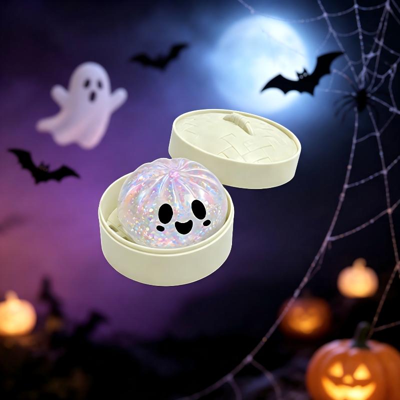 New Halloween Styles Ghost Bat Pumpkin Bun Toy Soft Slow Resilience Squeeze Toy Fidget With Steamer Party Favors Gifts