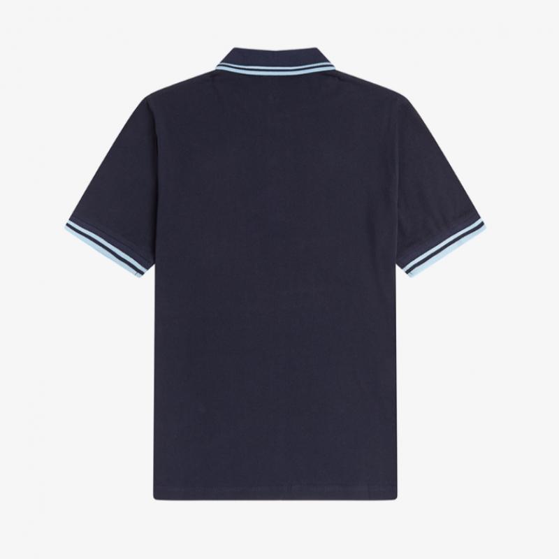 Fred Perry Twin Tip Fred Perry Shirt Navy Ice Afpm2430012 795