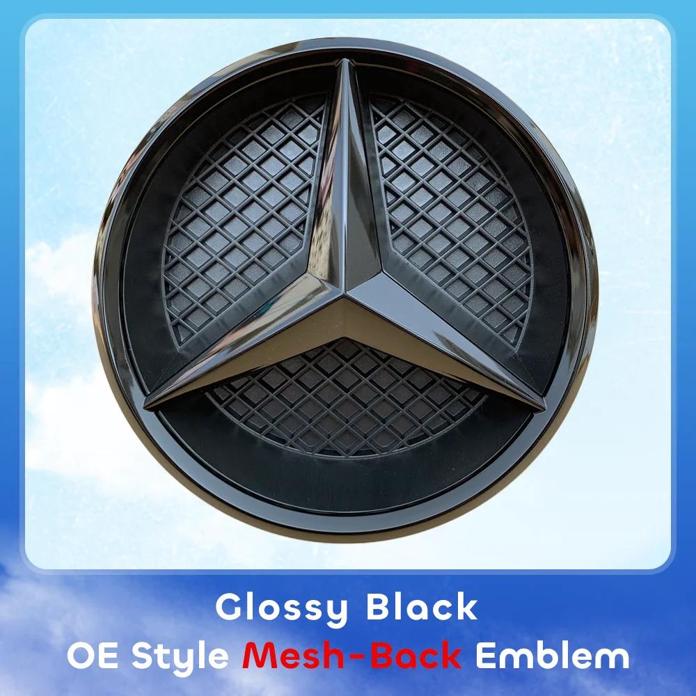

Car Sticker Chrome Silver Black CarFor Mercedes Benz E-Class W213 2016-2020 E200 AMG Front Grille Star Badge Emblem OE Style Fla