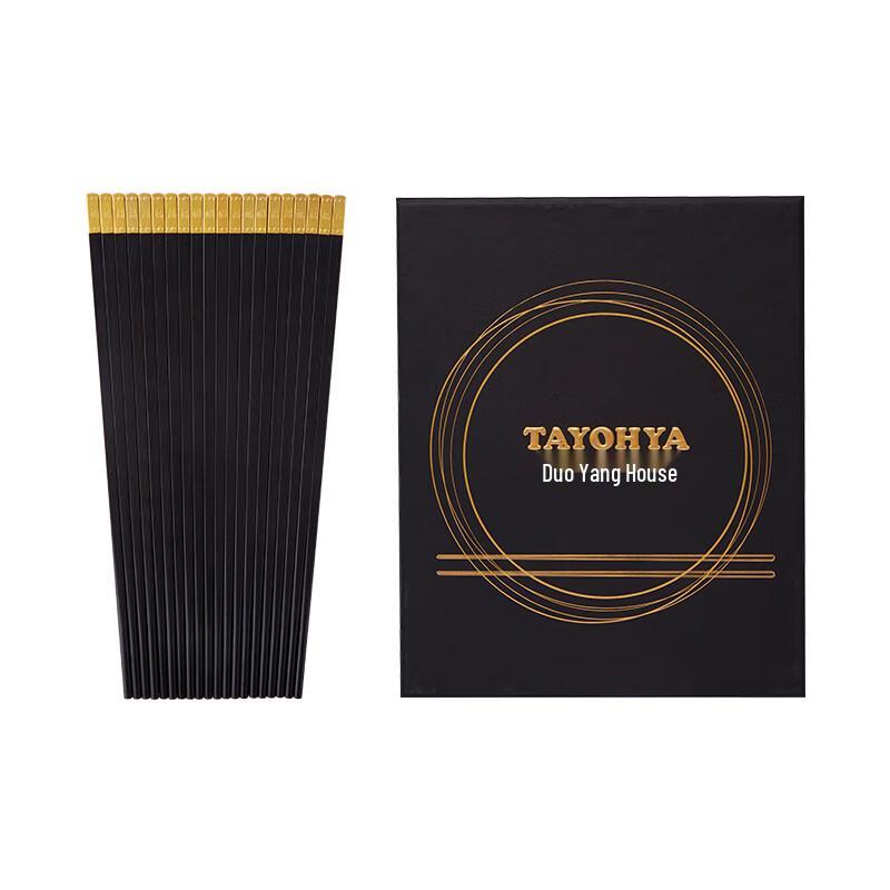 Tayohya Golden Top Five Blessings Antibacterial Alloy Chopsticks Gift Set