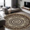 Round Short Pile European Carpets for Living Room Decoration Rugs for Bedroom Decor Carpet Non-slip Area Rug Persia Floor Mats