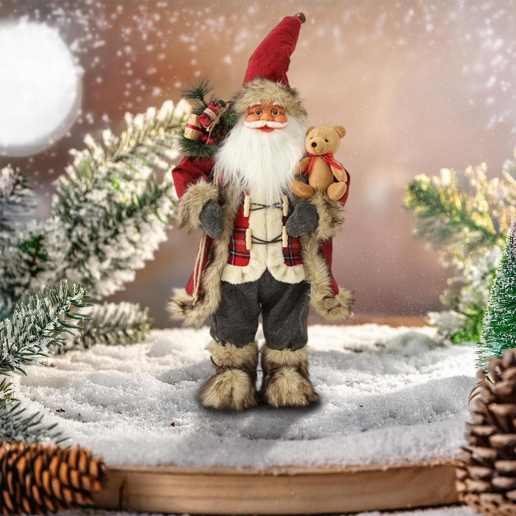30CM Christmas Decorations Dolls, Teddy Bear Plush Toys, Ornaments, Christmas Crafts
