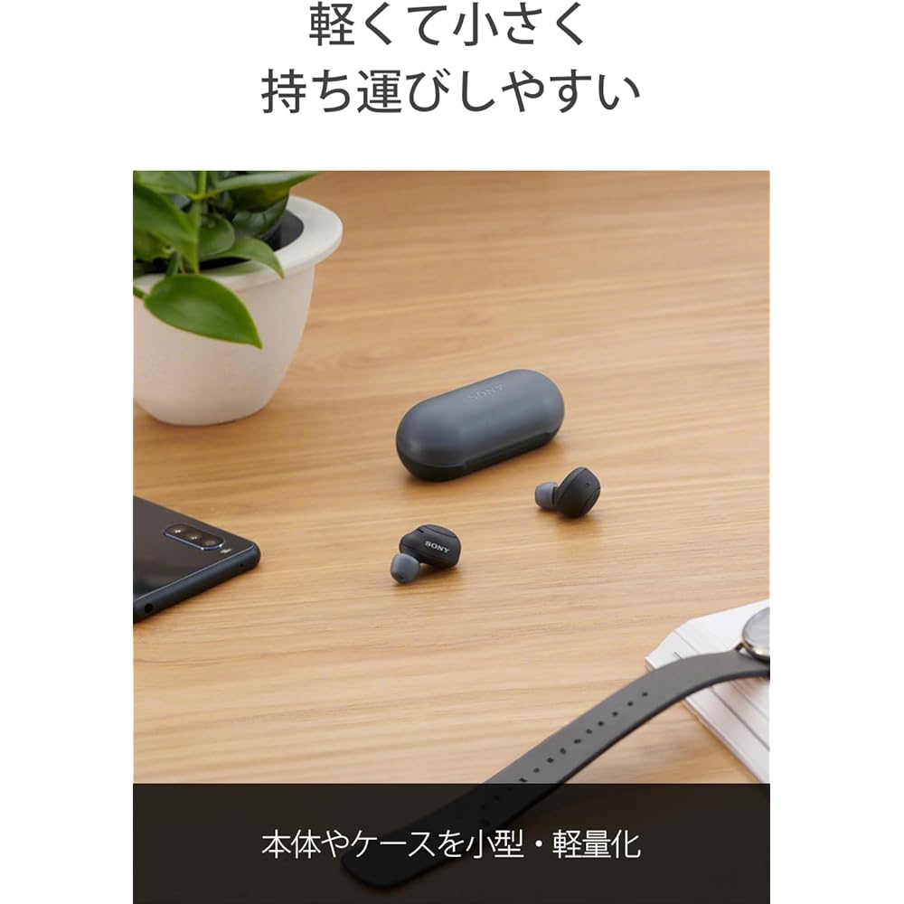 Sony WF-C500 True Wireless Earphones: Lightweight and compact (5.4g), high-precision call quality, easy pairing, IPX4 water-resistant, black (WF-C500
