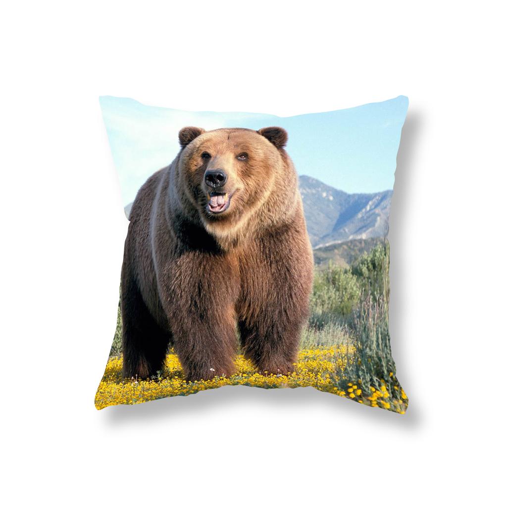 Cute Big Bear Pillowcase Animal Pillowcase Sofa Decoration Office Game Chair Cushion Cover Room Bedside Home Decoration