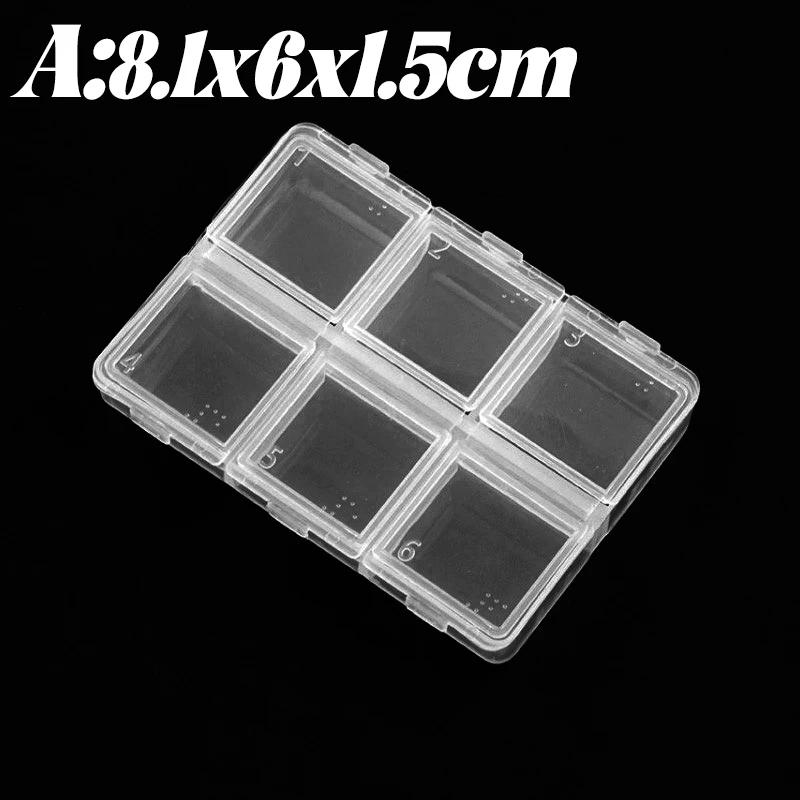

8 Styles Clear Plastic Jewelry Storage Case Small Boxes Storage Case Container Packaging Box Earrings Rings Beads Earplug Boxes