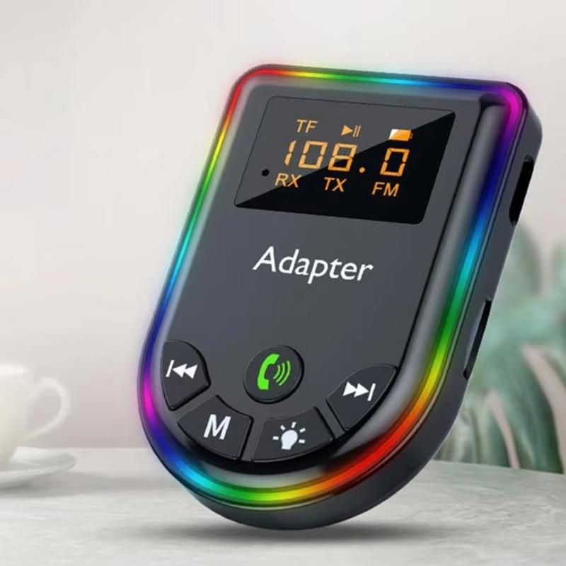 Portable Transmitter Receiver with LED Display TF Card Support AUX HIFI Sound Adapter for Car PC TV Headphones Speakers