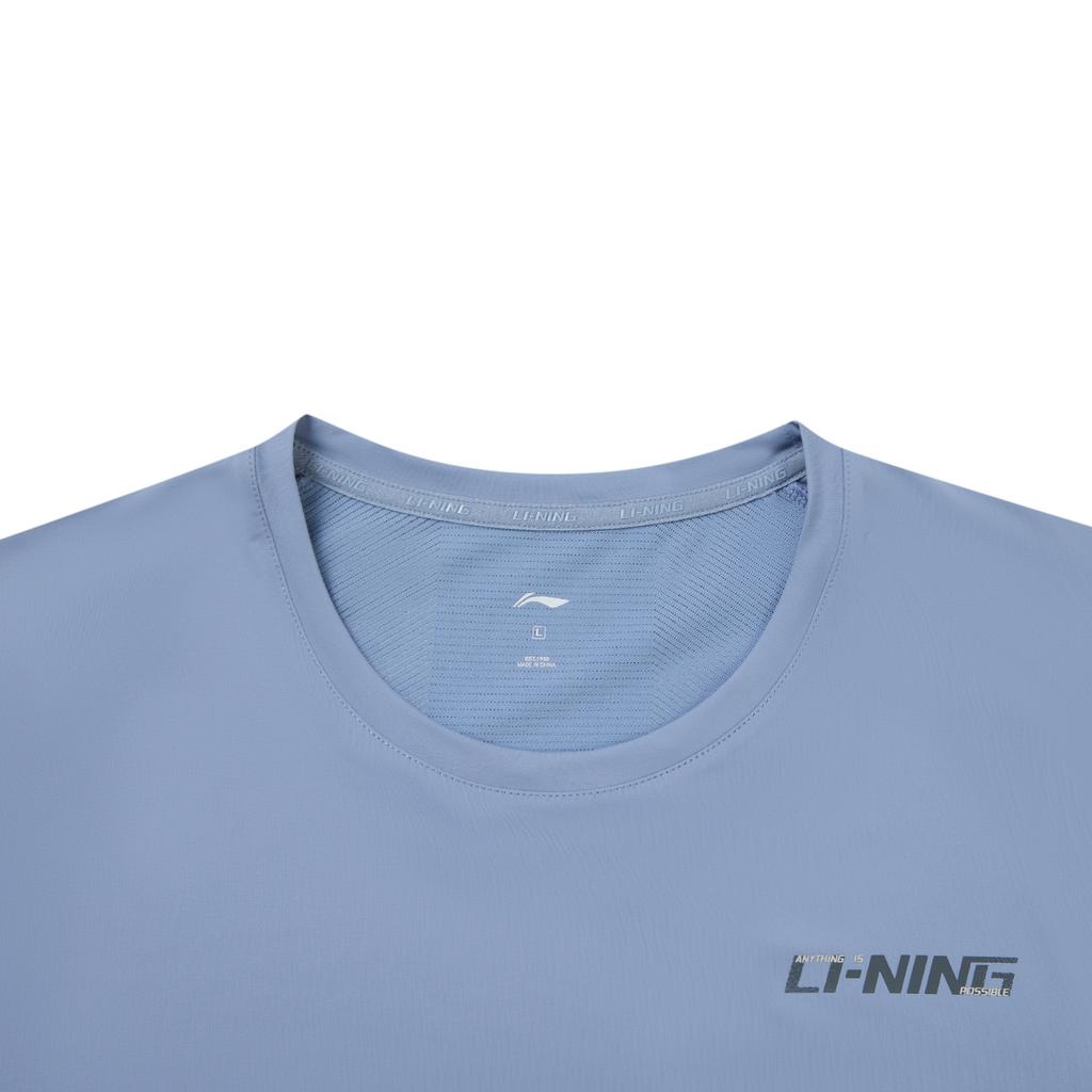 Li-Ning Fitness Series Moisture Wicking Quick Dry Ice Feel UV Resistant Round Neck Short Sleeve T-Shirt Men Tops ATSW477-6