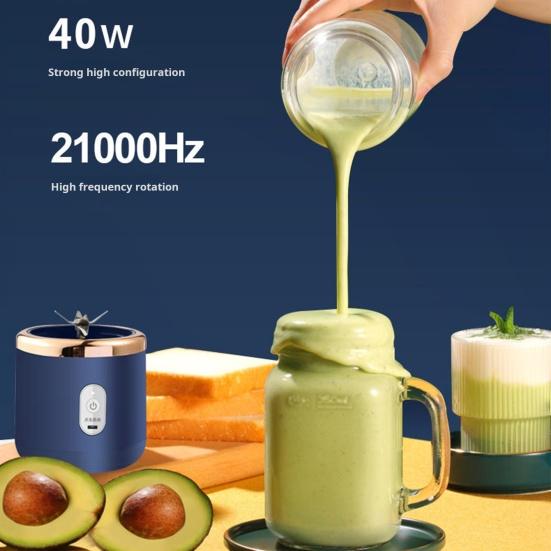 Handheld Juicer with 6 Stainless-Steel Blades 21000Rpm High Speed Low Noise Rechargeable Wireless Fruit Mixer Juice Extractor