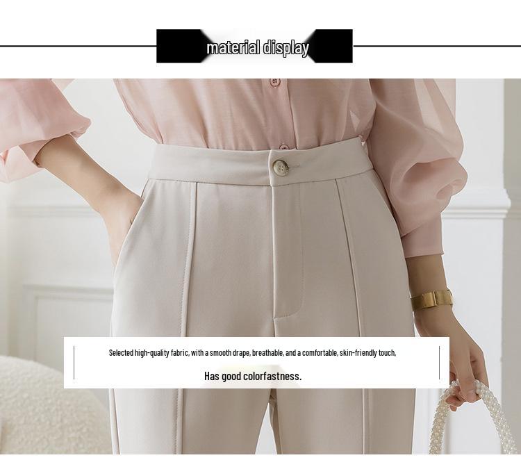 Women's Korean Style High-Waisted Flared Split Dress Pants - Spring/Summer 2026 Collection, Slimming Drapey Trousers Casual Trousers.