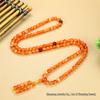 High-Quality Imitation Amber Beeswax Prayer Necklace with Fluorescent 108 Beads and Pine Scent.