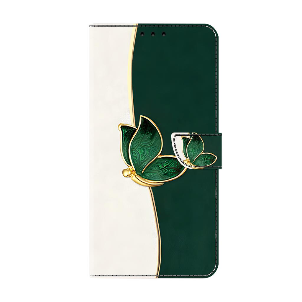 Portfel ze skóry z malowanymi wzorami 3D typu flip do Samsung Galaxy S25 S24 S23 S22 S21 S20 S10 S10e S9 S8 Plus Ultra FE EDGE 4G/5G Etui