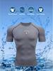Men's Chest Speedometer Print Compression Shirt High Elasticity Moisture Wicking Bodybuilding Sportswear