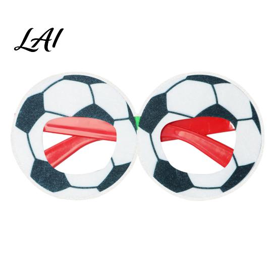 Football Shape Glasses Glasses Soccer Themed Decorative Lightweight Paper Frame Colorful Party