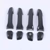 For Honda CR-V CRV LHD 2017 2018    ABS Chrome Carbon Fiber Black Door Handle Cover Sticker Car Styling Accessories