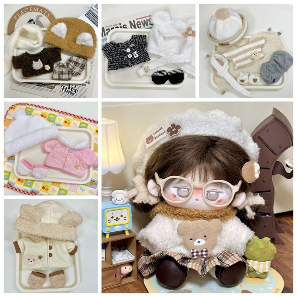 Coat Doll Clothes Dress Winter Set Cotton Doll Outfit Dress  Cotton Doll Accessories