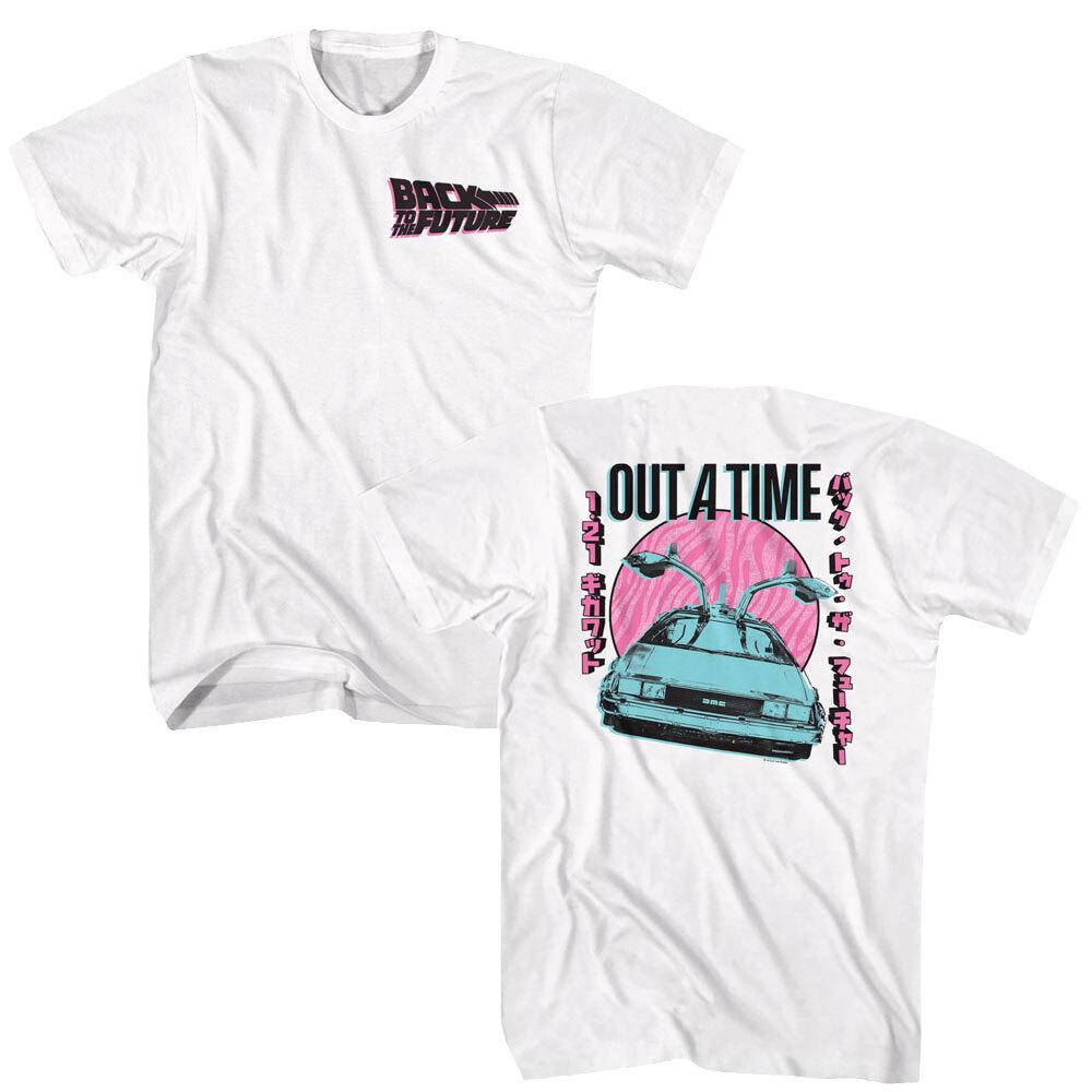 Back To The Future Movie Out A Time 1.21 Pastel Japanese Letters Men T Shirt M