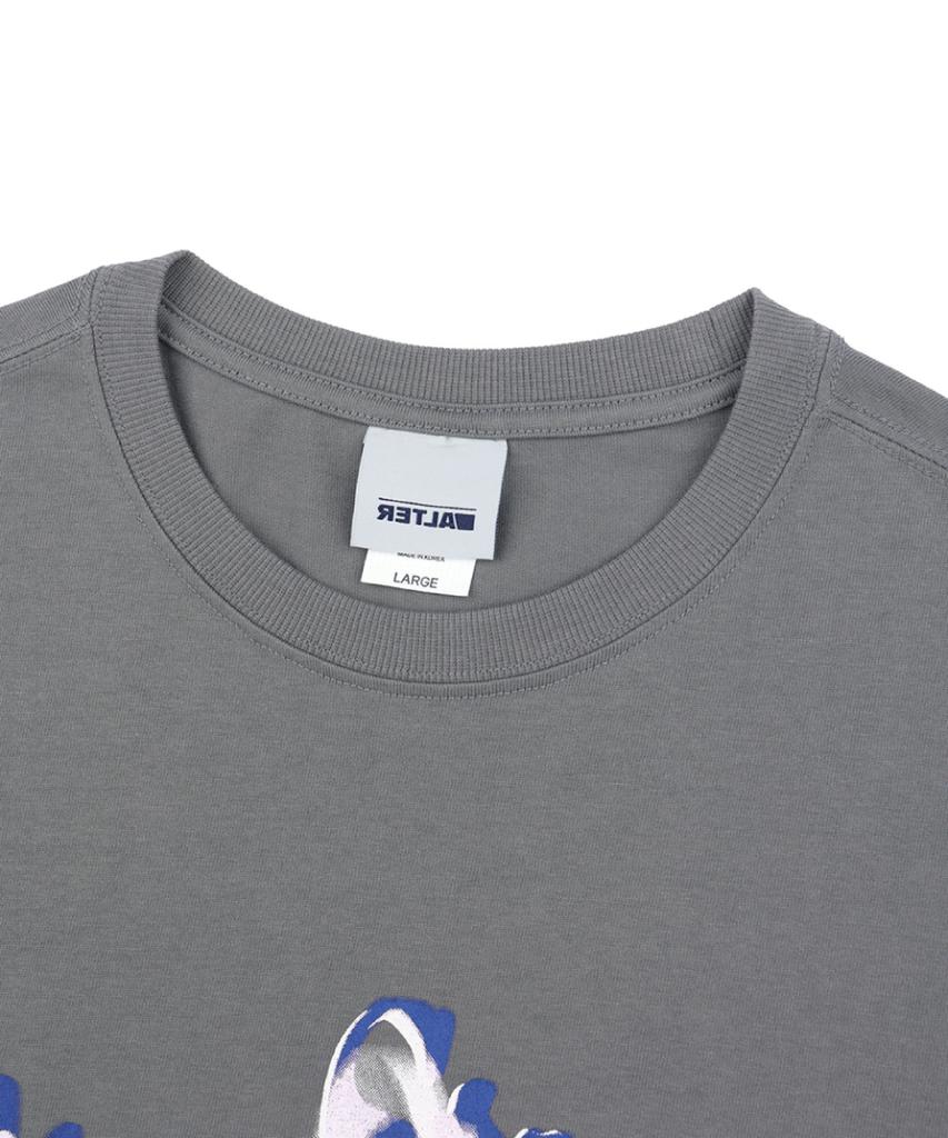 ALTER STUDIO Motion Blur Print T-Shirt_Grey