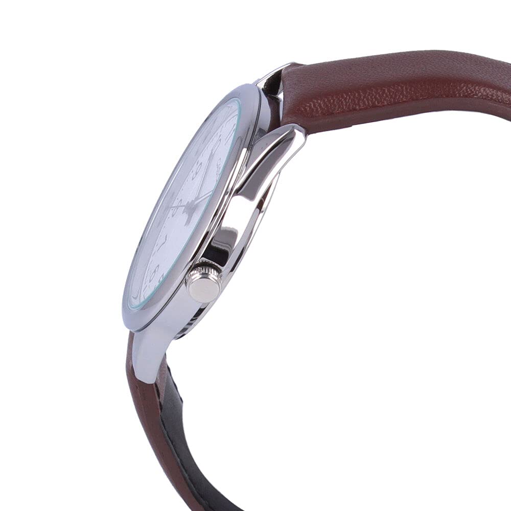CASIO Casio Standard Dress Watch Analog Stainless Steel Leather Silver Brown White Men's MTP-V005L-7B4