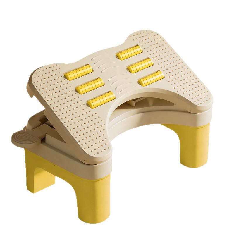 Adjustable Footstool Office Home Bathroom Kids Plastic Step Stool Non-Folding Ergonomic Foot Rest