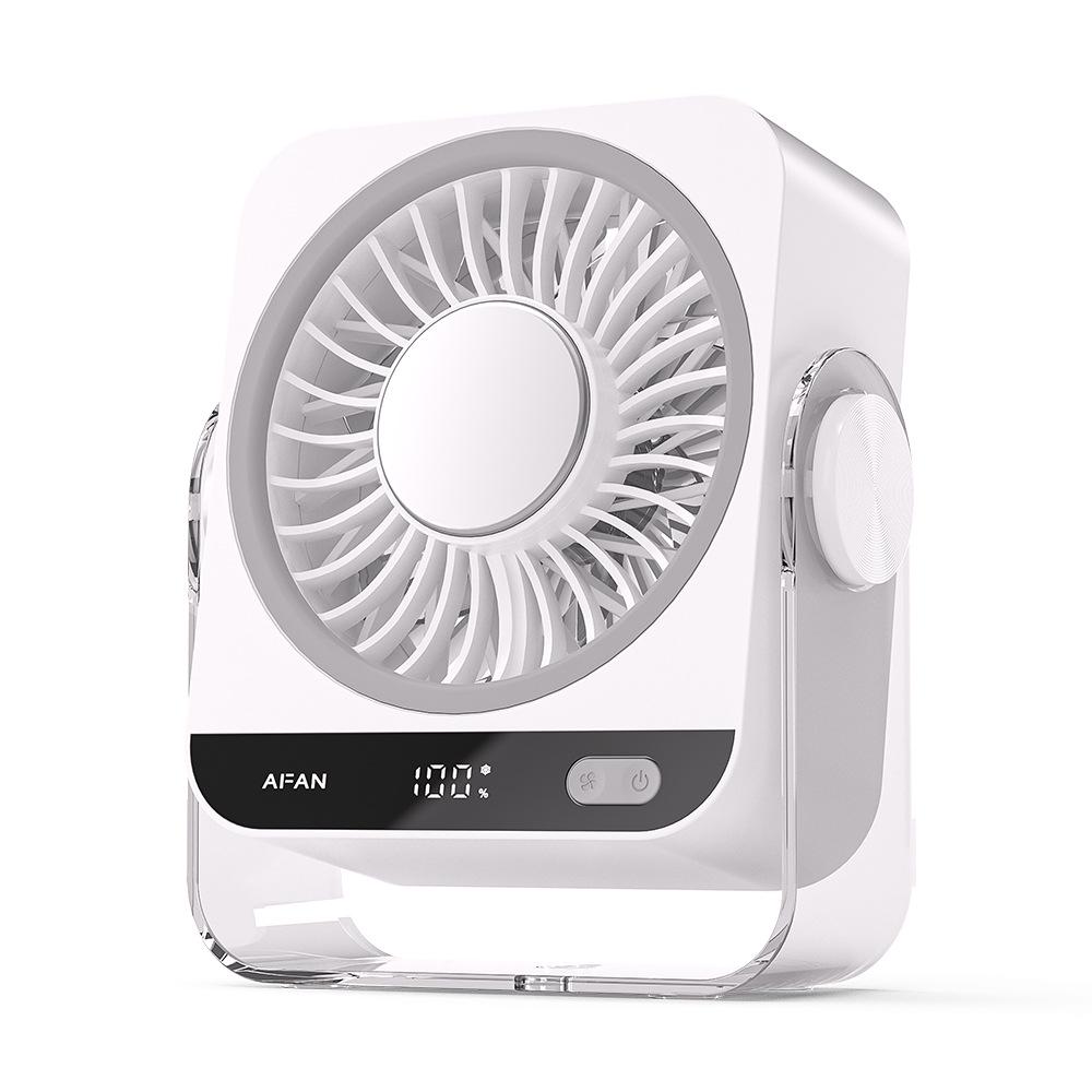 

26-Year New USB Rechargeable Fan with Touch Control, Digital Display, Wall-Mount & Desktop Options, 199 Speed Levels - Perfect for Dorms & Gifts. 143*57*169mm