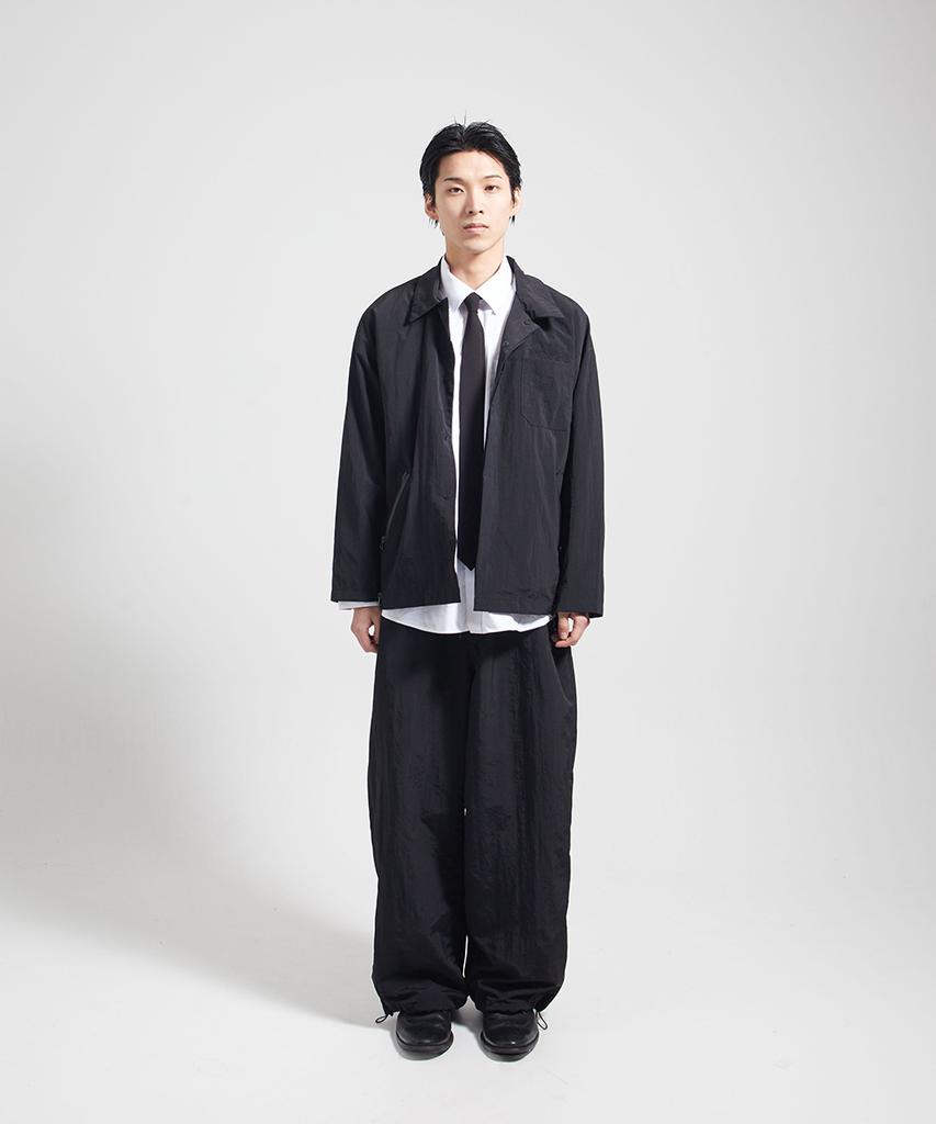 Thanks Messia Hidden Shirt Jacket-Black