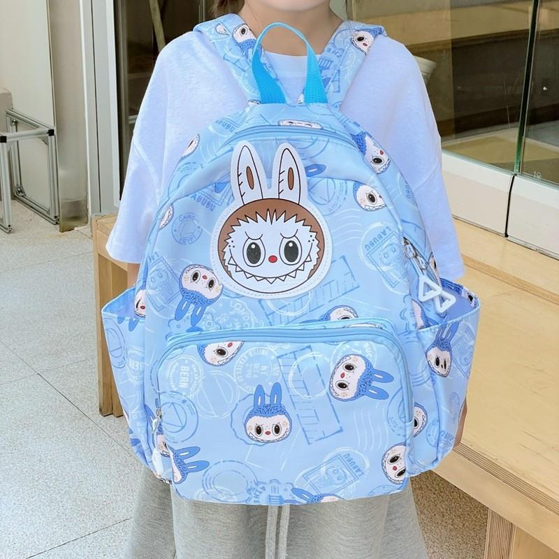 Cartoon Kids Dual Shoulder Backpack Large Capacity Print Schoolbag Students