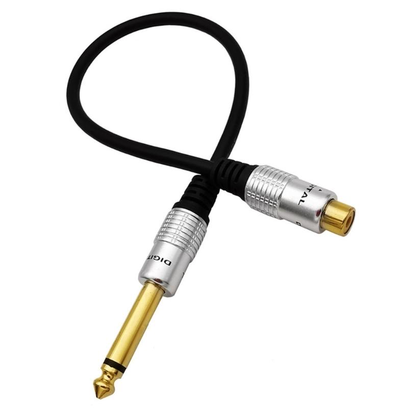

RCA To 1/4 Audio Cable 6.35mm Mono Plug Male To RCA Female Plug- For Camera Headphone Instrument Amplifier Speaker Phone