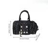 Washed Denim Diamond Jewelry Handbag Personalized Street Messenger Shoulder Bag