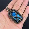 Labradorite Pendant, Handmade Gemstone 999 Copper Wire Wrapped Pendant Antique Jewelry, For Gift Silver Jewelry