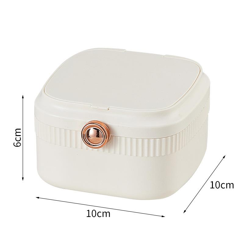 Portable Jewelry Storage Box Exquisite Cosmetics Organizing Box Jewelry and Jewelry Dust-proof StrapJewelry Box