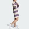 adidas Originals Sportswear Langarm Colorblock Kleid Damenkleid Dunkelgrau Violett IN1061