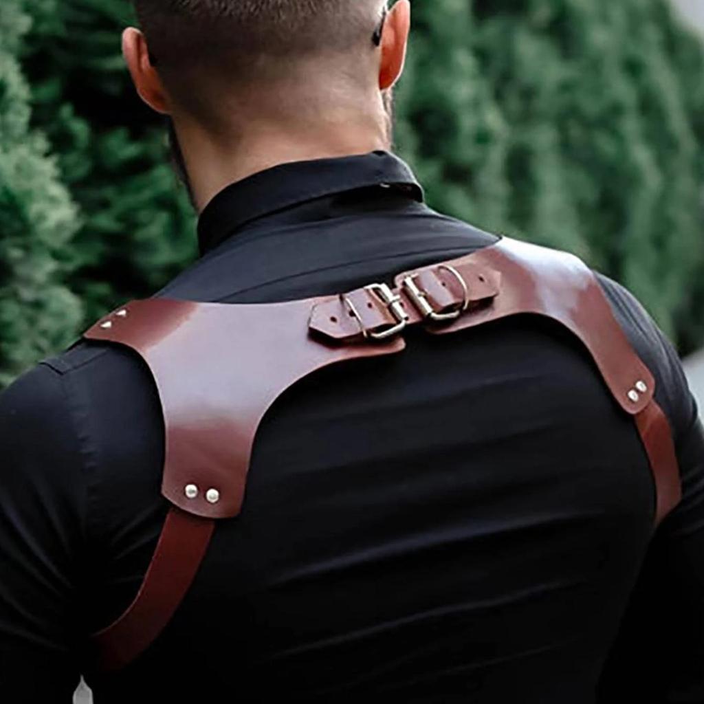 Stylish Men's Suspenders, Premium Leather, Comfortable Fit, Versatile Accessory for Trousers, Jeans, and Formal Pants
