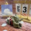 Elephant and Rabbit Reading Garden Resin Ornament for Home or Office Decor
