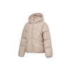 Li Ning Sports Lifestyle Series FW23 Off-Season Stock Solid Color Hooded Warm Down Jacket Women Outerwear Light-Glaze-Brown AYMT110-2