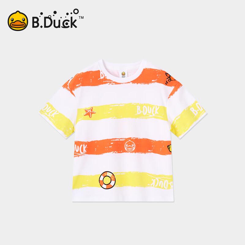 Майка в полоску с коротким рукавом для мальчиков B.Duck, 100% хлопок 120