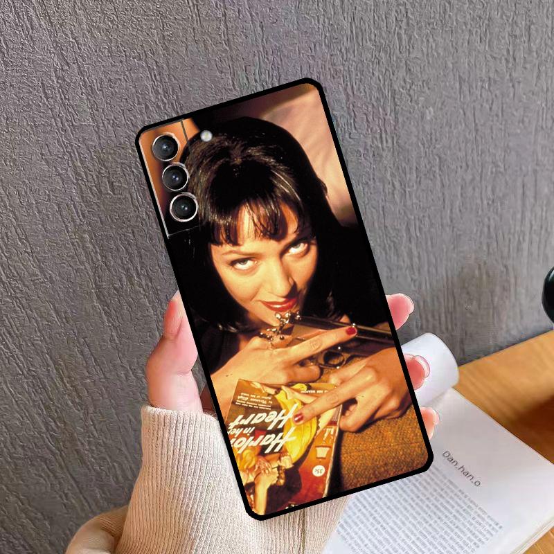 Pulp Fiction Movie Poster Phone Case For Samsung Galaxy S25 S26 Ultra S20 S21 S22 S23 S24 S10 Plus S24 FE S25 FE Cover