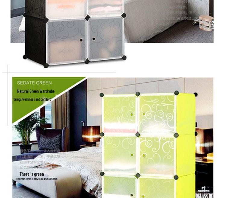 Vanden Minimalist Plastic Wardrobe: Children's & Adult Bedroom/Dorm Single Resin Storage Closet