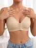 Drahtloser Push-Up Sport-BH mit Frontverschluss für Damen