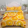 Fruit Raspberry Duvet Cover King Queen Double Size 3D Grapefruit Blueberry Print Soft Bedding Set 2/3pcs Polyester Quilt Cover