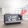 Projection Alarm Clock Large Display Versatile Silent Luminous Design USB Bedside Digital Projection Alarm Clock for Home Bedroom