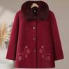 Middle-aged mother autumn and winter woolen coat old lady velvet clothes grandma winter clothes mink coat thickened