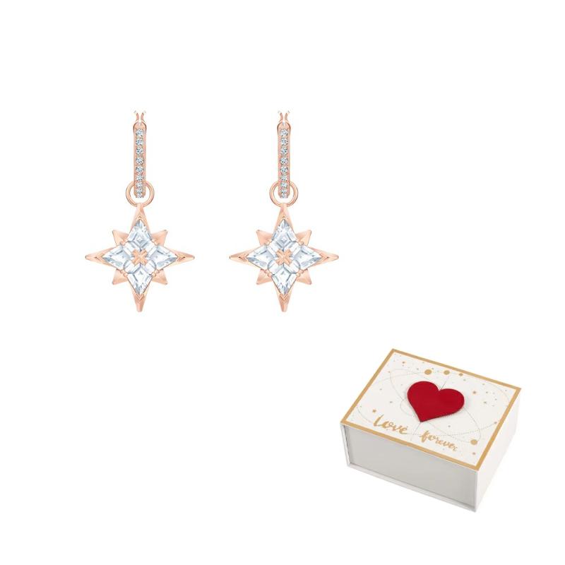 Swarovski Symbolica Earrings Womens Rose Gold white gift box
