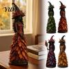 Gothic Holiday Home Accents Autumn Witch Figurine, Halloween Statue, Fall Tabletop Decor, Shelf Decoration Retro Style Collectibles for Mantel