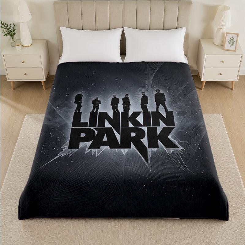 Linkin Park Druck Flanelldecke Gemütliche Leichte Plüschdecke für Bett Sofa Haushalt