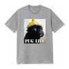 Pug Life T Shirt Dog Lover Funny Thug Cute Humour Girlfriend Gangster Vintage Unisex Streetwear Stretched Casual Soft