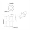 Shelf Pegs 4500 Pcs Silver 8.6 X 8.6 X 14.6 Mm Steel