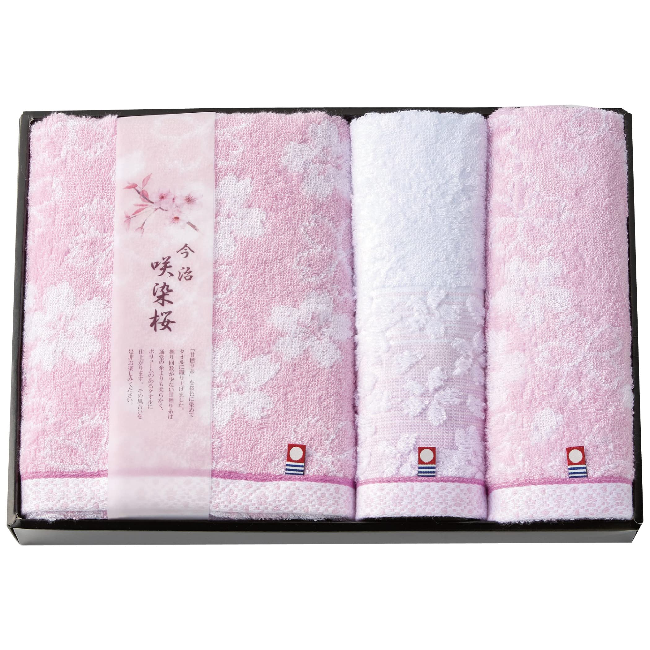 

Подарочный набор полотенец Имабари Банное полотенце Лицевое полотенце Мочалка Подарочная коробка В коробке Сделано в Японии Подарок для ванной 1 для лица 1 для мытья Окрашенная пряжа вишня (1 полотенце, полотенце,