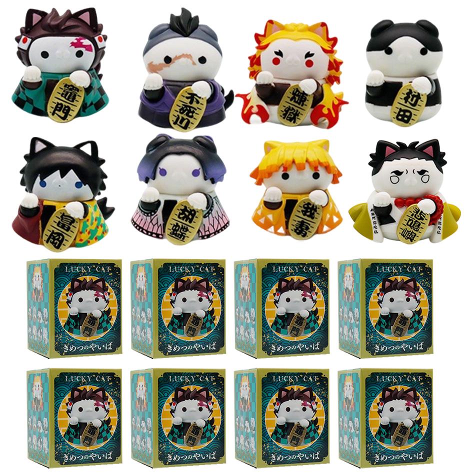 NEW Demon Slayer Anime Figure Toy-Kimetsu No Yaiba MEGA CAT PROJECT Tanjiro Nidouzi Inosuke Zenizu Figurine Model Doll Gift