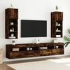 TV Cabinet with LED Lights Smoked Oak 30.5 X 30 X 90 Cm